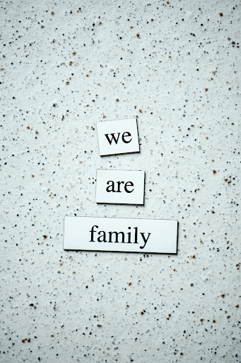 We Are Family text