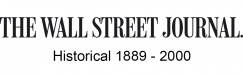 Wall Street Journal Historical, 1889-2000