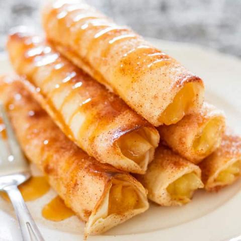 Caramel Apple Pie Taquitos