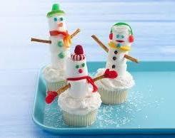Snowman cupcakes
