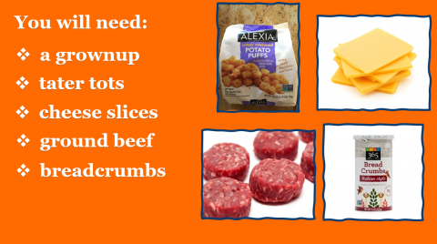 Tater Tot Cheeseburgers ingredients