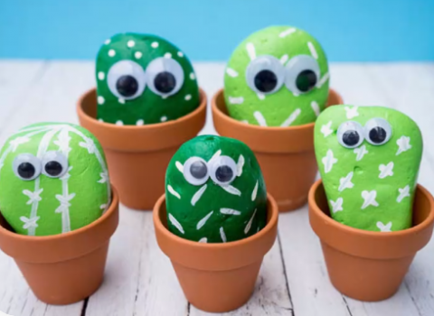 Cactus Pet Rock Planter