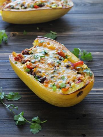 Photo of a Spaghetti Squash Burrito Bowl.