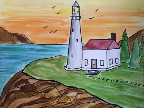 Lighthouse drawing