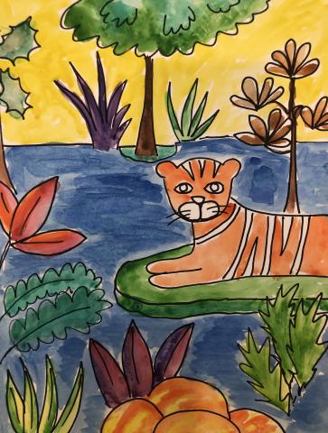 Tiger drawing