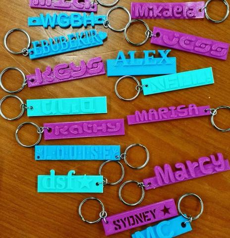 3D printed key chains