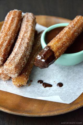 Churros and hot chocolate