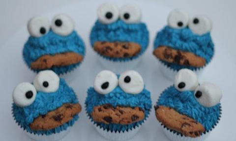 Cookie Monster Cupcakes