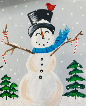 Snowman painting