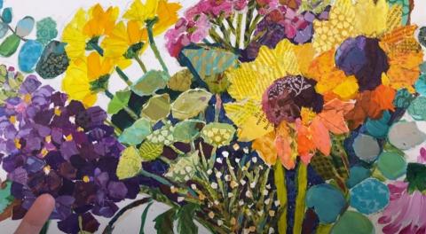 An image showing floral collage.