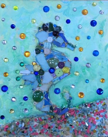 Mosaic Sea Horse