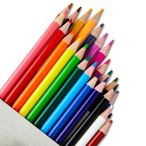 A photo of assorted colored pencils.
