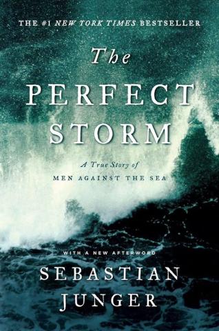 The cover of the book The Perfect Storm by Sebastian Junger.