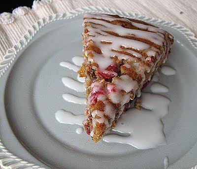 cranberry pumpkin cake slice