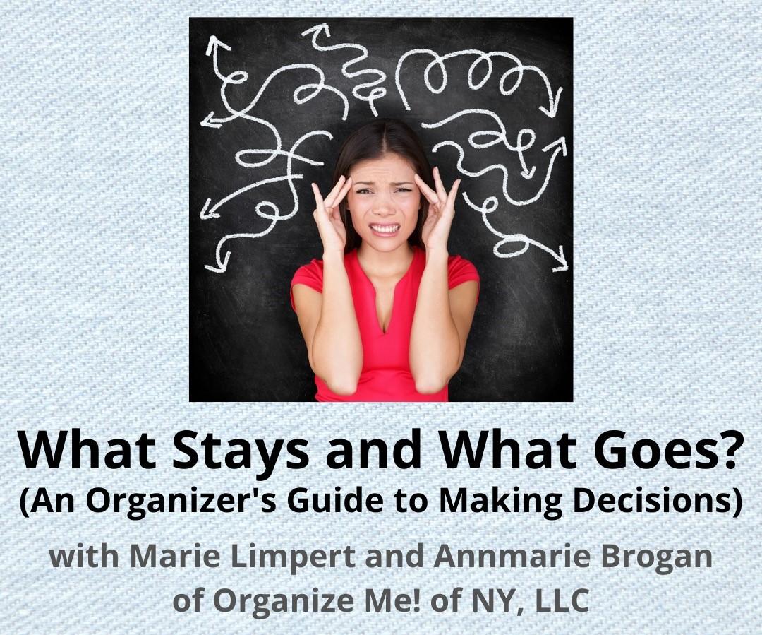 A graphic announcing the organizing webinar featuring a photo of a frazzled woman.