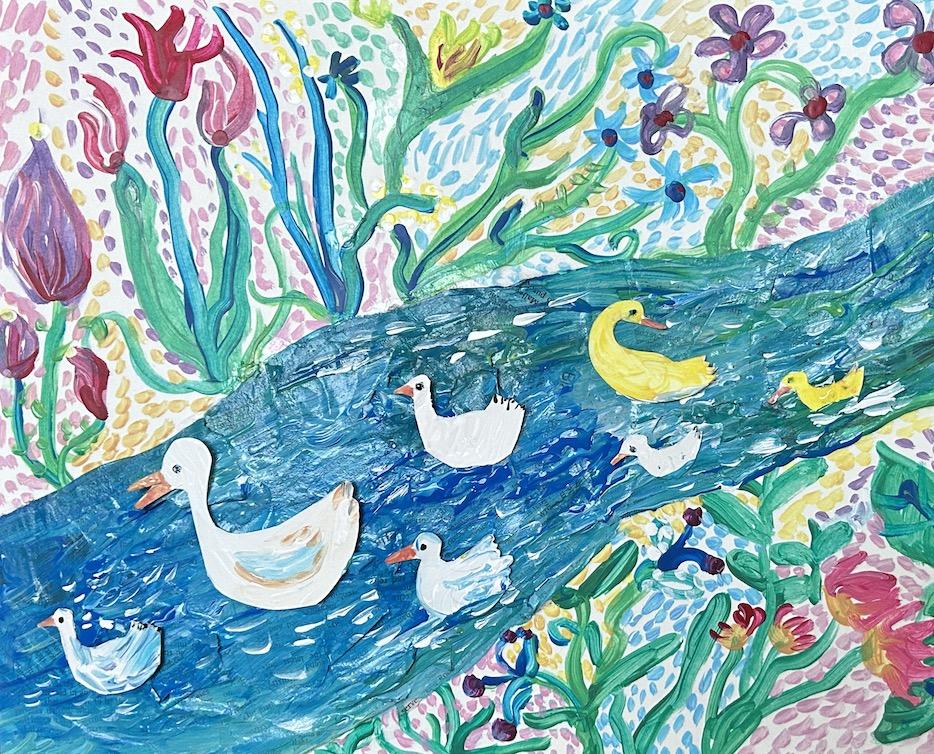 Make Way for Ducklings painting