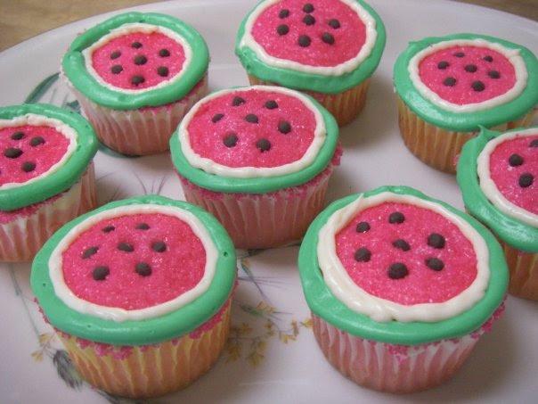 Watermelon cupcakes