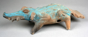 Mayan Crocodile Whistle and Rattle