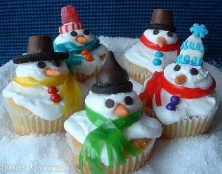 Snowman Cupcakes