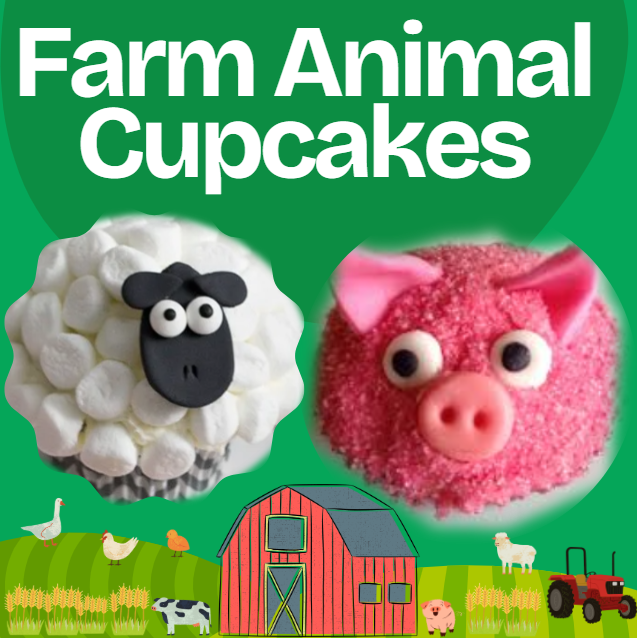 Farm Animal Cupcakes