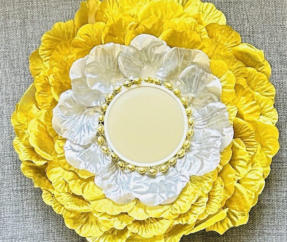 Metallic Flower Petal Mirror