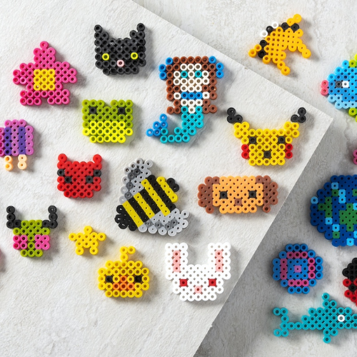 Mini Mosaics using fusible beads