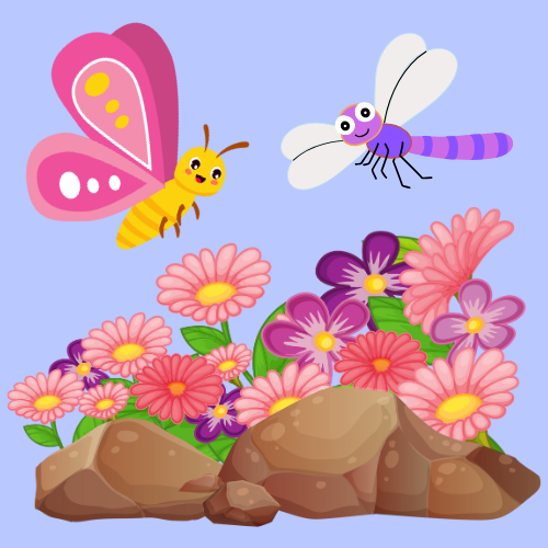Pollinator garden graphic