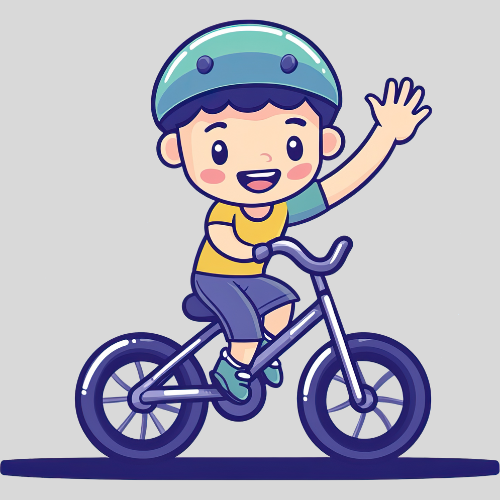 Child on bicycle
