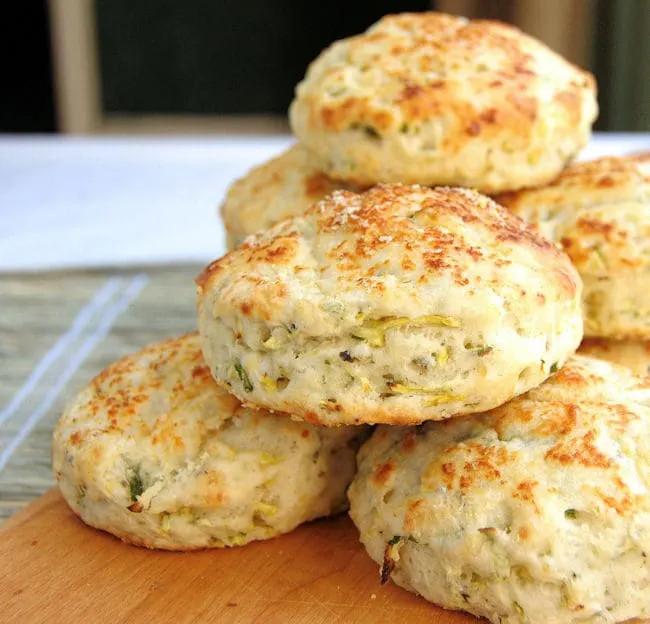 A photo of zucchini drop biscuits.