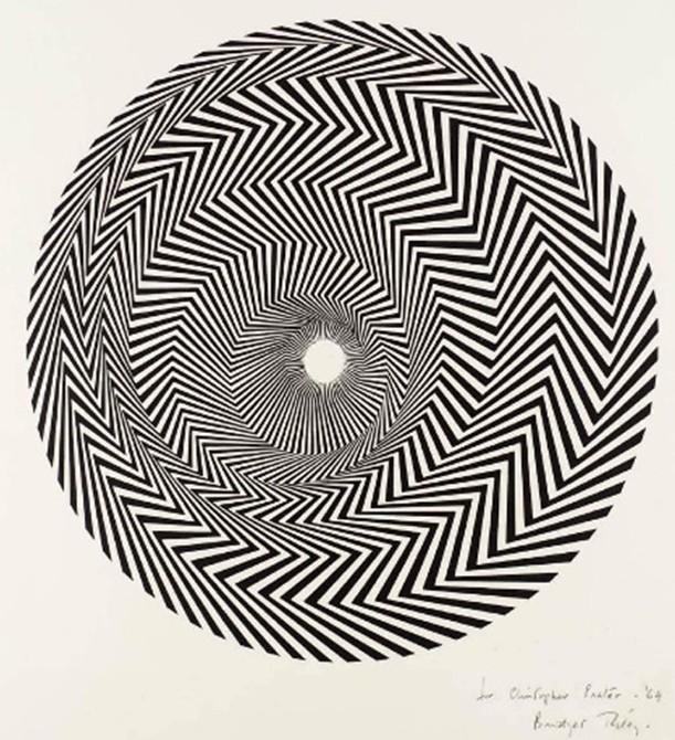 Bridget Riley painting