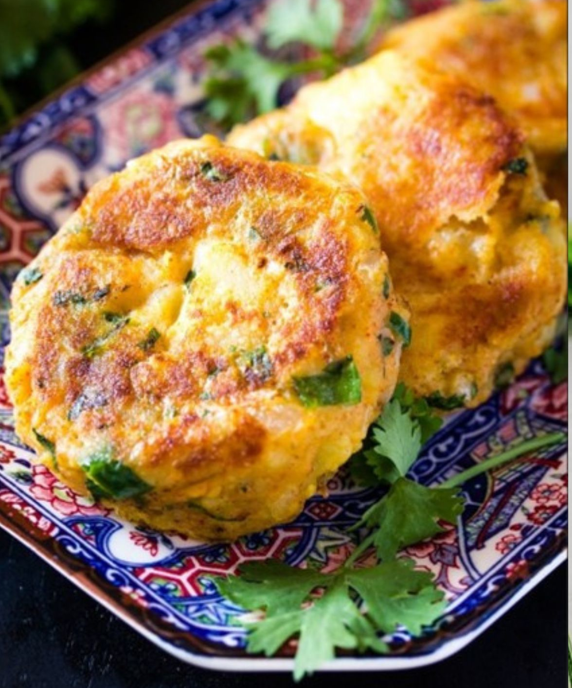 A color photo of Indian Potato Pancakes.