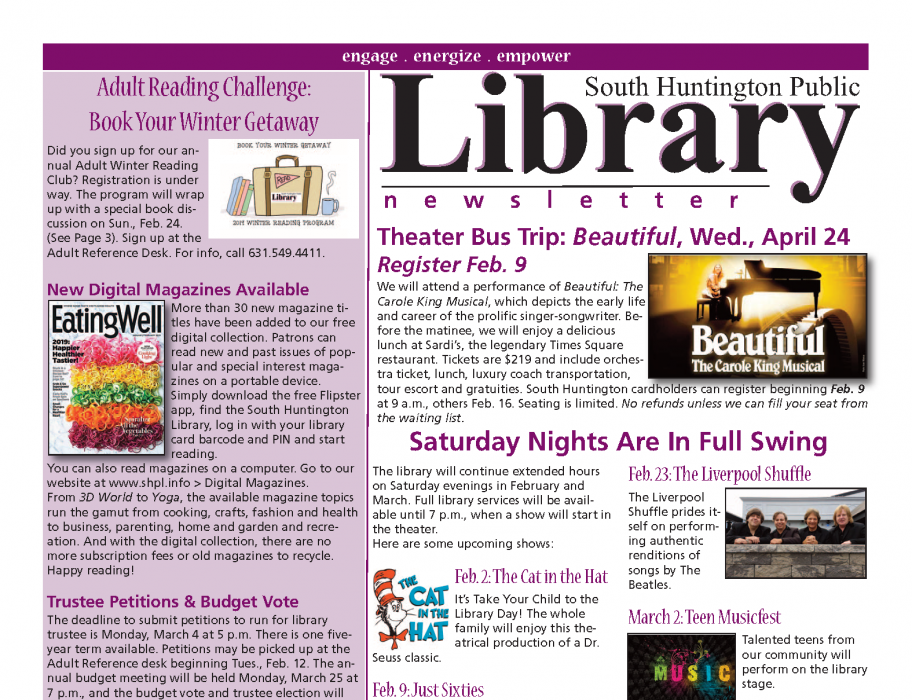 February Newsletter front page thumbnail