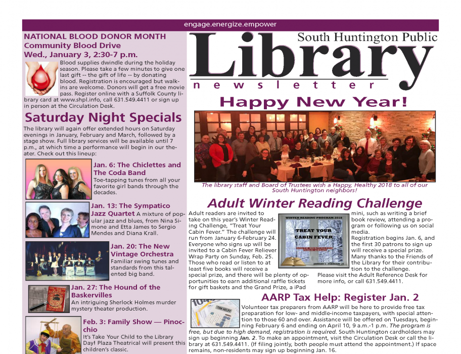 January 2018 newsletter front page thumbnail