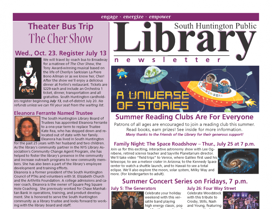 July-August 2019 newsletter front page
