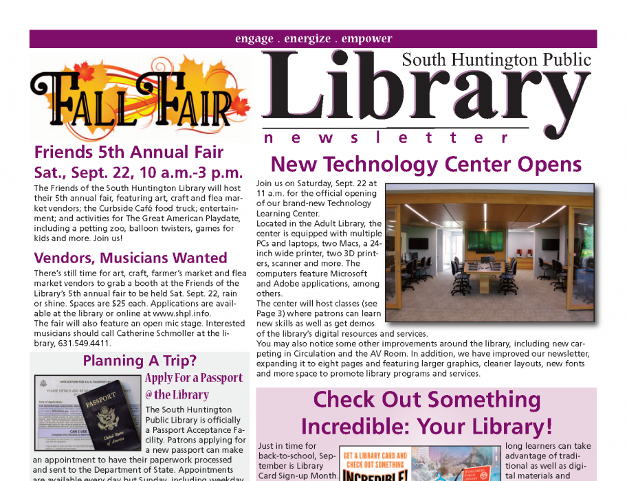 September 2018 newsletter front page thumbnail